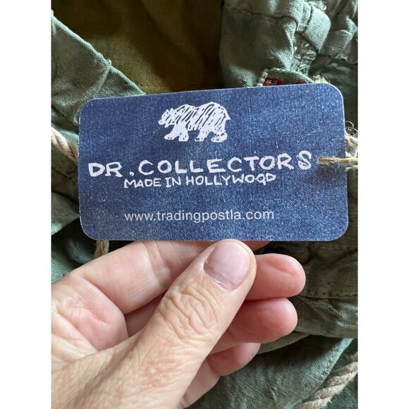 NWT Dr. Collectors P73 flare pleated wild silk and hemp green pants L California - Picture 4 of 12